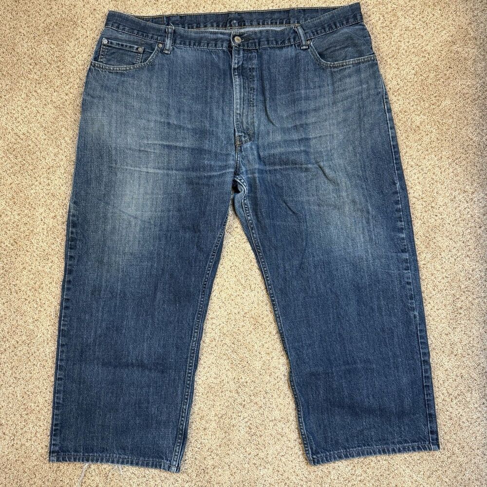 Levis Jeans Mens 48x32 Blue 559 Relaxed Straight Leg Medium Wash Denim Workwear